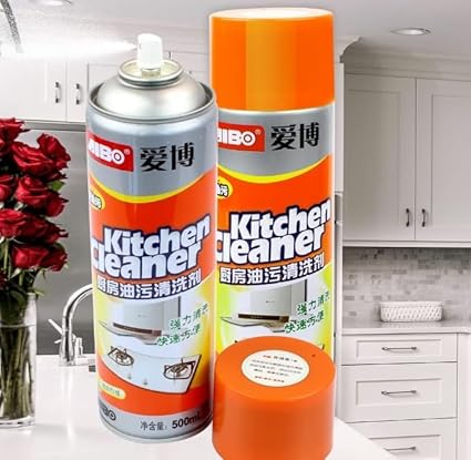 Multipurpose Bubble Foam Cleaner Kitchen Cleaner Spray Oil & Grease Stain Remover Chimney Cleaner Spray Bubble Cleaner All Purpose Foam Degreaser Spray (500 Ml)
