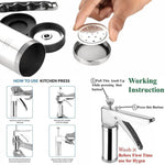 Stainless Steel Kitchen Press Sev Sancha Machine with 15 Jalis | Murukku, Chakli & Idiyappam Maker | Sev, Bhujia, Gathiya & Cookie Press | Snacks Maker