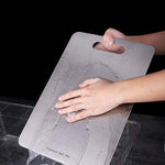 Steel Chopping Board for Kitchen, Large 35 X 25 CM, Premium 304 Grade Stainless Steel Cutting Board, Rust-Free, Anti-Bacterial, Chef Approved, Ideal for Vegetables, Fruits, Meat